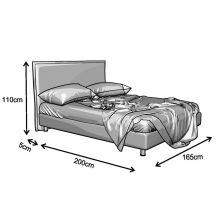 Κρεβάτι Sienna Ντυμένο Διπλό Ύφασμα Media strom 150-200cm